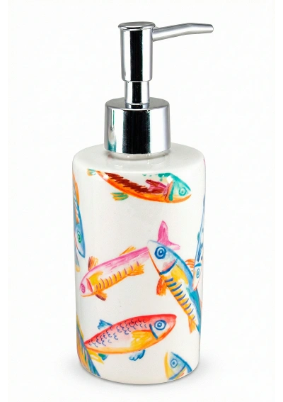 Dispensador jabón Peces de Colores de ceramica 027792