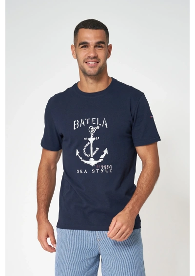 Camiseta Batela Ancla Hombre A1836 azul marino