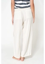 Batela Ecovero Viscose Twill Trousers A1881 ecru 2