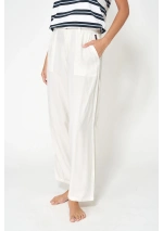 Batela Ecovero Viscose Twill Trousers A1881 ecru 3