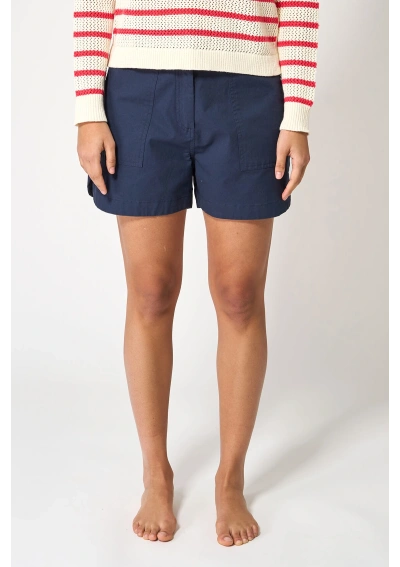 Batela Women's Stretch Shorts with Patch Pockets A1981 navy blue