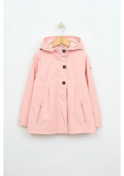 Batela Girls' Anchor Button Raincoat C3153 impatiens pink