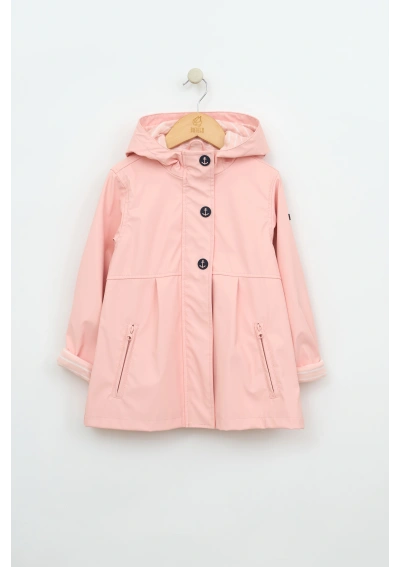 Batela Girls' Anchor Button Raincoat C3153 impatiens pink 2