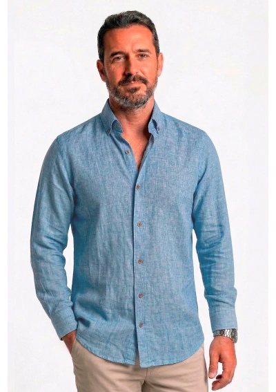 Camisa Algodón Efecto Denim La Botavara hecha en España 2