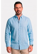 Camisa Celeste La Botavara de Poliéster Aniónico 2