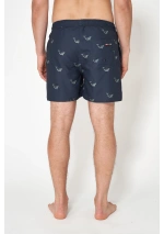 Batela Men's Navy Blue Whale Print Swim Shorts A2322 WES 3