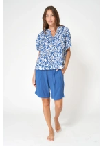 Batela Seaweed Print Viscose-Cotton Blouse A1894 4