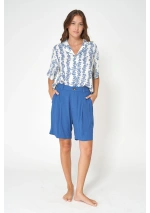 Batela Seaweed Print Ecovero Viscose Shirt A1871 4