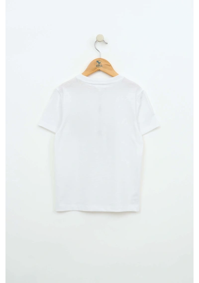 Batela Boys' Wave Pocket Cotton T-Shirt N1955 white 2