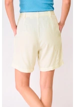 Batela Women's Ecovero Viscose Twill Shorts A1880 ecru 2