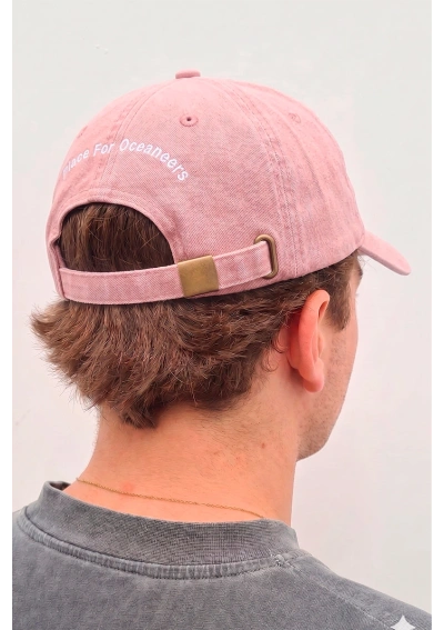 Gorra Amarras Compass de algodón orgánico rosa trasera