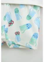 Batela Baby Jellyfish Print UPF 50+ Two-Piece Rash Guard Set B2618 5