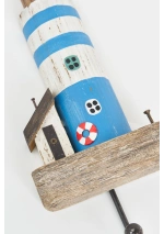 Sky Blue Lighthouse Coat Rack by Batela D7728 2