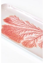 Metal Red Coral Tray by Batela D0715 4