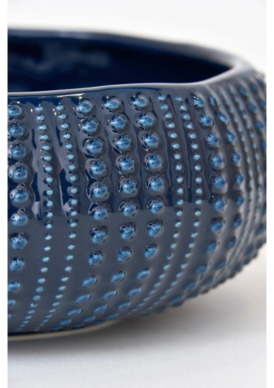 Navy Blue Sea Urchin ceramic Bowl by Batela D8648 2