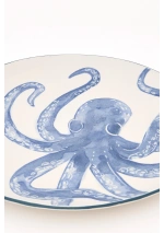Large Octopus Stoneware Plate by Batela D8348 2
