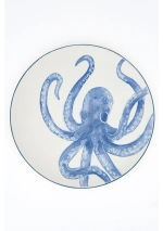 Large Octopus Stoneware Plate by Batela D8348 4