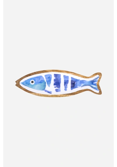 Wooden Fish Enameled Tray by Batela D8377