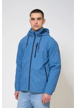 Batela men's winter raincoat with coordenates C3099 stellar blue