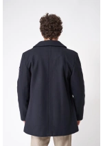 Chaquetón Marinero de Paño Batela para Hombre A2585 azul marino espalda