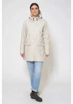 Batela Long Winter Raincoat for woman C3056 mk front