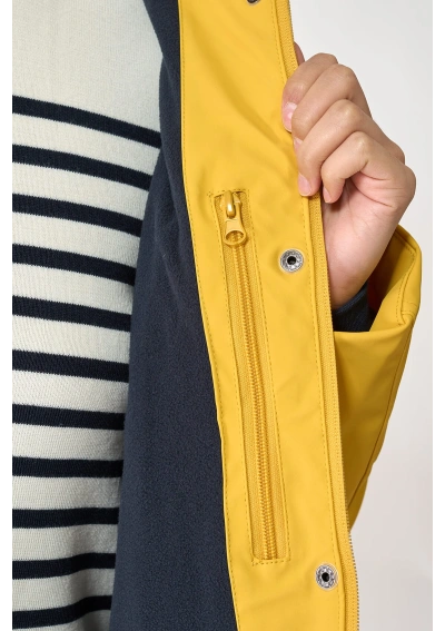 Batela Women's Duffle Raincoat C3187 yellow lining