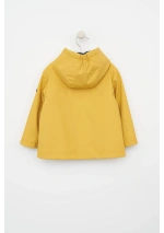 Batela Baby Winter Raincoat with Pockets C3152 yellow back