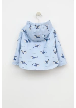 Batela Baby Whale Pattern Cape Raincoat C3145 CWSY back