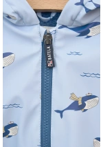 Chubasquero Batela Capa de Bebé con Ballenas C3145 cwsy cremallera