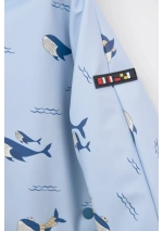 Batela Baby Whale Pattern Cape Raincoat C3145 CWSY sleeve