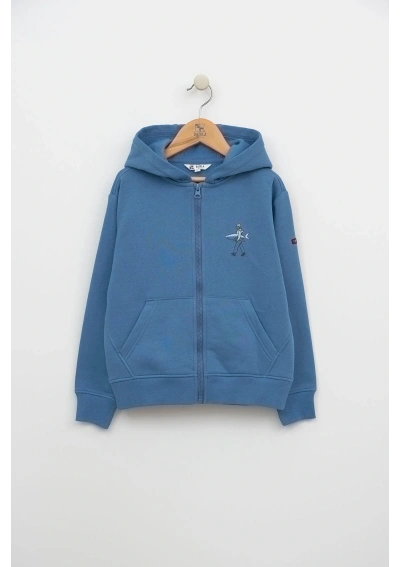 Batela Boys' Zip-Up Surf Hoodie N1945 stellar blue