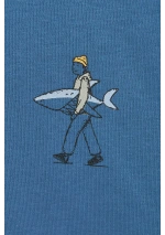 Sudadera Surfera Batela con Cremallera de niño N1945 azul sr surfero