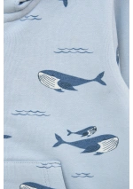 Batela Baby Whale Pattern Zip-Up Hoodie B2457 cwsy detail