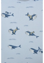 Batela Baby Whale Pattern Zip-Up Hoodie B2457 cwsy 2