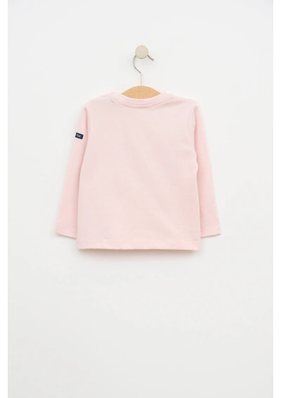 Batela Baby Penguin Pair T-Shirt B2532 pls pink back