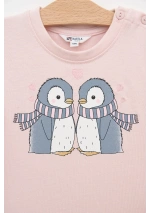 Camiseta Batela de Bebé con Pareja de Pingüinos B2532 pls pinguinos