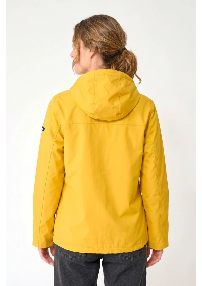 Chubasquero Trenca Batela de Mujer de invierno C3187 amarillo espalda 2