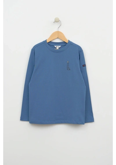 Camiseta Batela de Niño con Tiburón Surfero N1928 azul stellar sr