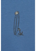 Camiseta Batela de Niño con Tiburón Surfero N1928 azul stellar sr detalle