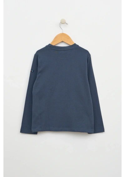 Camiseta Batela de Niño con Surferos N1920 mh azul oscuro espalda