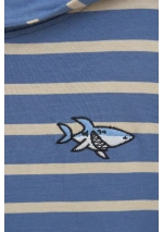 Camiseta de Rayas para Niño Batela con Capucha N1902 sr/mk bordado