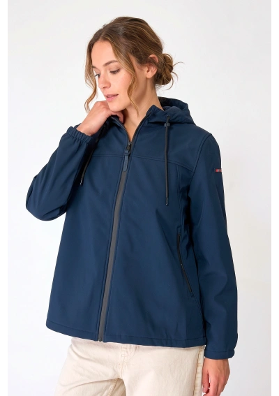 Chaqueta Softshell Batela de Mujer polar A2603 azul marino frontal