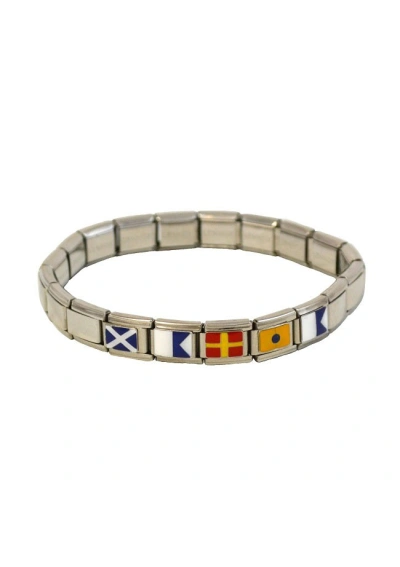 Pulsera con banderas náuticas personalizada con tu nombre