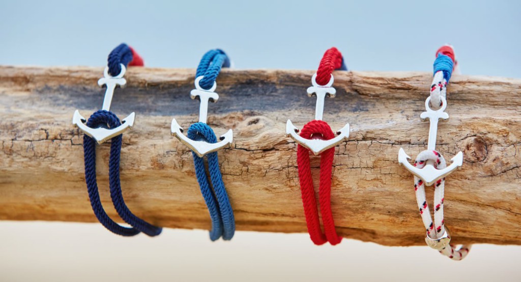 Pulseras náuticas con ancla Pulseras náuticas con ancla