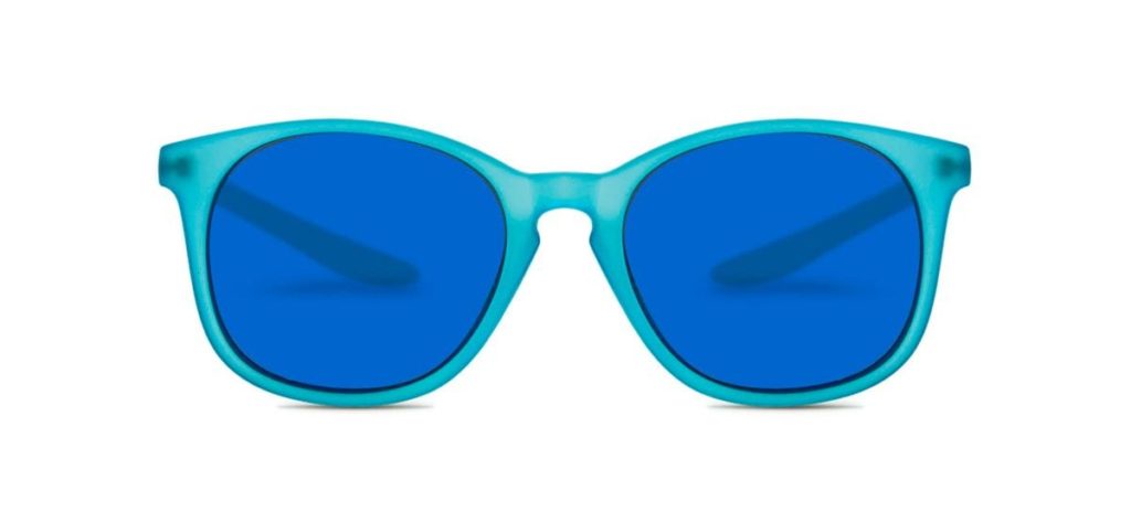 Gafas de sol silicona reciclada Parafina Gafas de sol azules de material reciclado